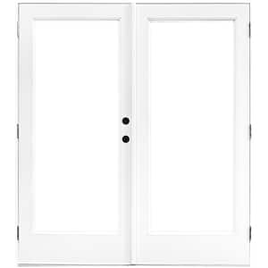60 in. x 80 in. Fiberglass Smooth White Left-Hand Outswing Hinged Patio Door
