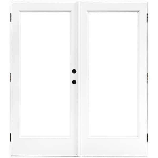 MP Doors 60 in. x 80 in. Fiberglass Smooth White Left-Hand Outswing Hinged Patio Door