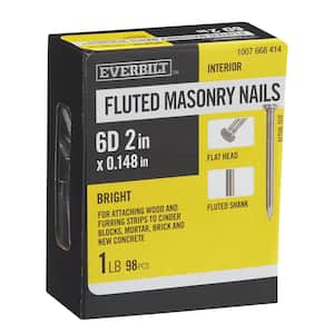 2 in. x 6D Bright Non-Collated Flooring Nails Fluted Masonry 1 lb. (98-Count)