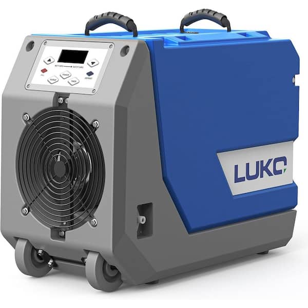 180 pt. 7500 sq. ft. Bucketless Commercial Portable Industrial Dehumidifier in Blue with Pump and Drain