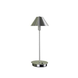 17.5 in. Ryder Silver Nickel G-9 LED Table Lamp