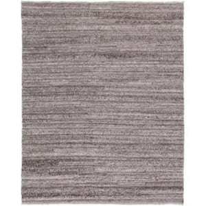 10 X 14 Taupe and Brown Striped Area Rug