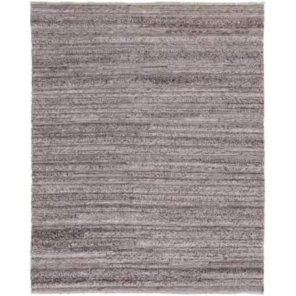 10 x 14 Taupe and Brown Striped Area Rug
