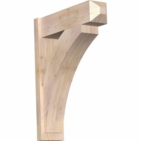 Ekena Millwork 8 in. x 34 in. x 26 in. Douglas Fir Thorton Craftsman Smooth Outlooker