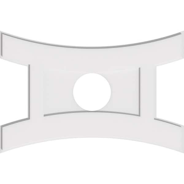 Ekena Millwork 34 in. W x 22-5/8 in. H x 7 in. ID x 1 in. P Haven Architectural Grade PVC Contemporary Ceiling Medallion