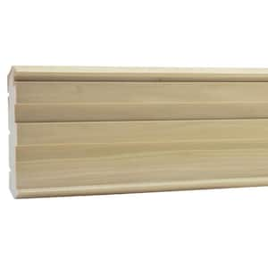 .625 in. D x 4.5 in. W x 92 in. L Unfinished Poplar Wood Beckett Crown Moulding