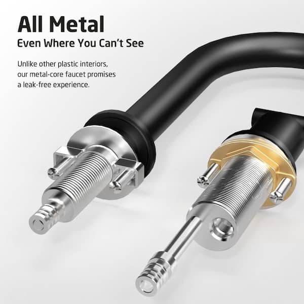 3-Hole 2-Handle Bathroom Vessel Sink Faucet with Drain (with Overflow) Assembly with 360° Swivel Spout in Matte Black