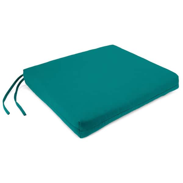 Jordan Manufacturing 19 in. W x 17 in. D x 2 in. T Rectangular Outdoor Seat Cushion in Celestial Teal