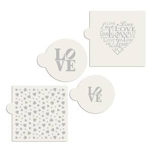 Love and Scattered Hearts Cookie Stencil Bundle (4 Patterns)