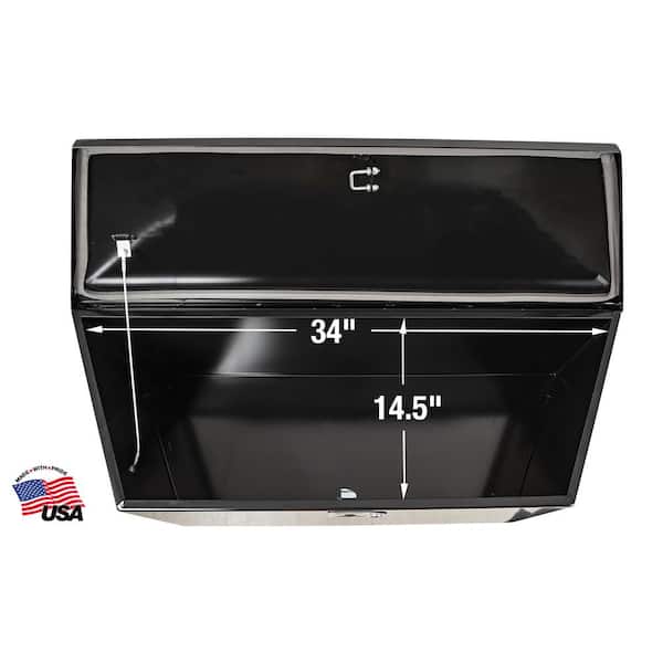 16.38 in. x 15 in. x 35.25 in. Gloss Black Steel Trailer Tongue Truck Tool Box 16.38 in. x 15 in. x 35.25 in. Gloss Black Steel Trailer Tongue Truck Tool Box