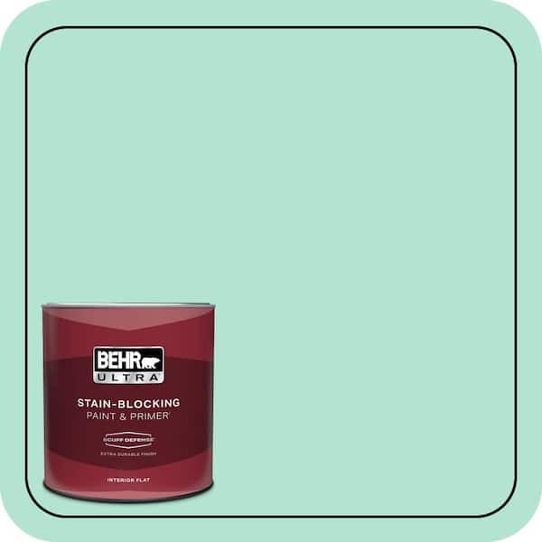 BEHR ULTRA 1 qt. #P420-2 Crystal Rapids Extra Durable Flat Interior Paint & Primer