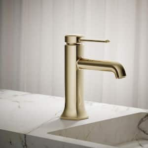 Occasion Single Handle Single Hole Bathroom Faucet 1.2 GPM in Vibrant French Gold