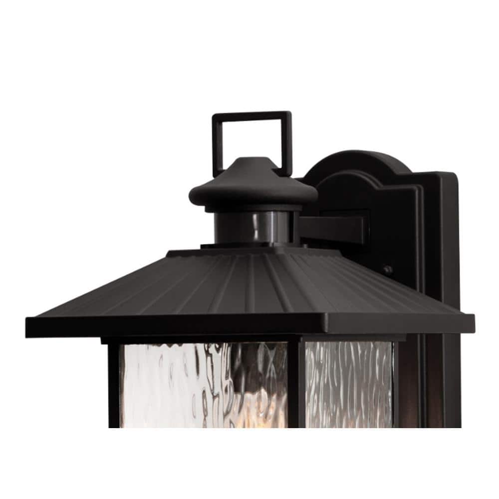 Lennon 7" Black LED Outdoor Wall Sconce, Dimmable and Direct Wired