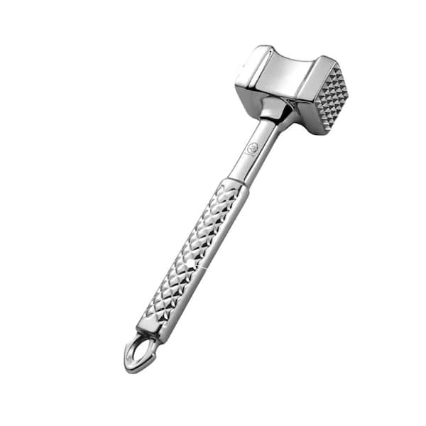 Adrinfly Meat Tenderizer Mallet Stainless Steel, Premium Meat Hammer, Non-Slip Grip