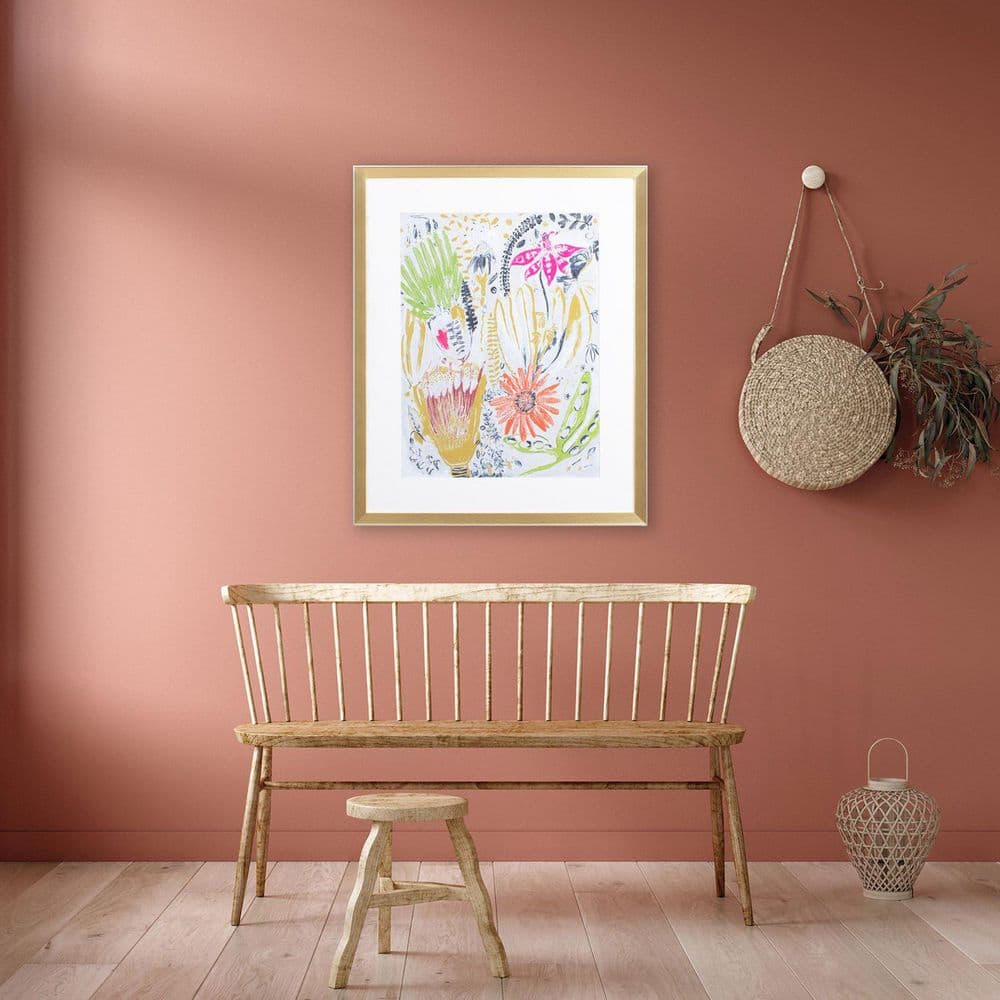 Tropical Blooms by Woods 1 Piece Framed 1 Piece Nature Art Print 32 in. x 26 in. price history on PriceWatchPro