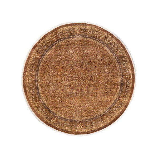 Solo Rugs Mogul One-of-a-Kind Traditional Yellow 8 ft. 1 in. x 8 ft. 1 in. Oriental Area Rug