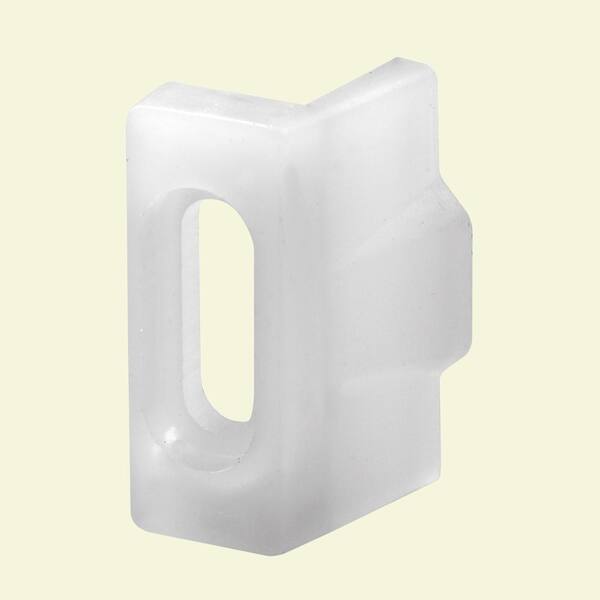 Prime-Line 1 in. x 3/8 in. White Plastic Guide and Bumper (4-Pack)