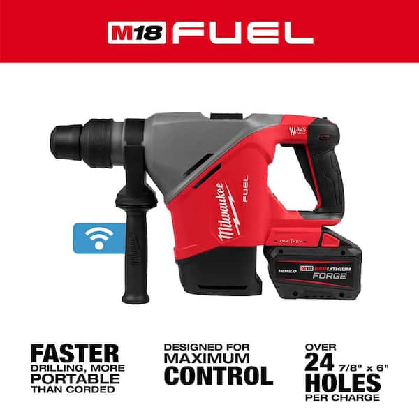 M18 FUEL 18V Lithium-Ion Brushless Cordless 1-9/16 in. SDS-Max Rotary Hammer with (2) 12.0 Ah Battery and Charger