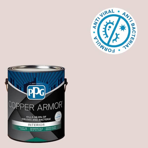 COPPER ARMOR 1 gal. PPG1047-2 Lost Love Semi-Gloss Antiviral and Antibacterial Interior Paint with Primer