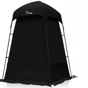 Outdoor Portable Shower Tent Changing Room Privacy Camping Shelters for Camping and Hiking, Black