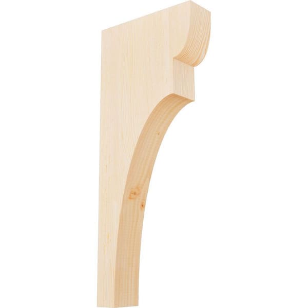 Ekena Millwork 3-1/2 in. x 12 in. x 28 in. Douglas Fir Yorktown Smooth Corbel