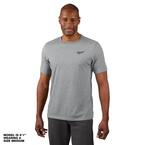 Men's Large Gray Cotton/Polyester Short-Sleeve Hybrid Work T-Shirt