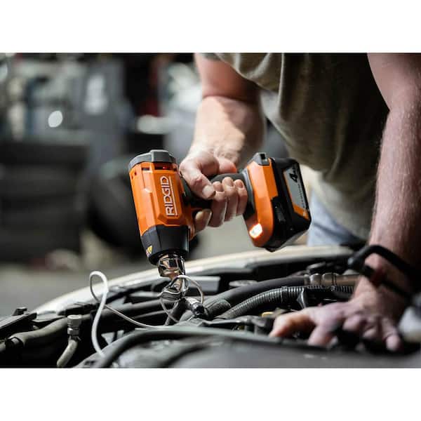 Ridgid 18V Cordless 2-Tool Combo Kit w/ Brushless 1/2 in. Impact Wrench, Heat Gun, 4.0 Ah Max Output Battery, and Charger