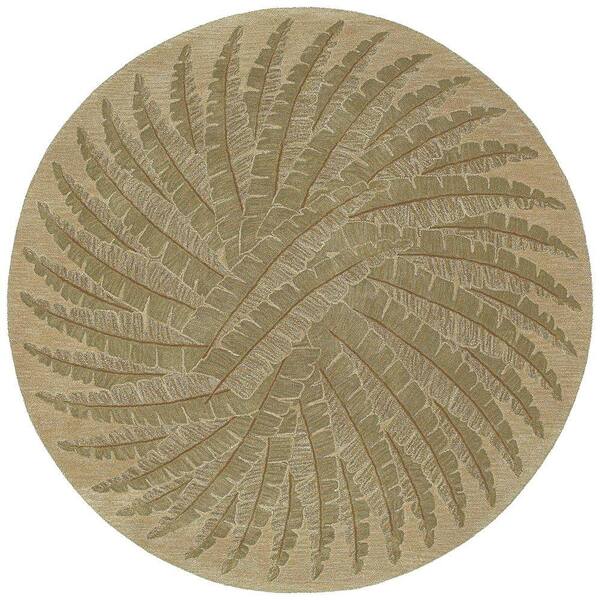 Kaleen Tara Pablo Gold 4 ft. x 4 ft. Round Area Rug