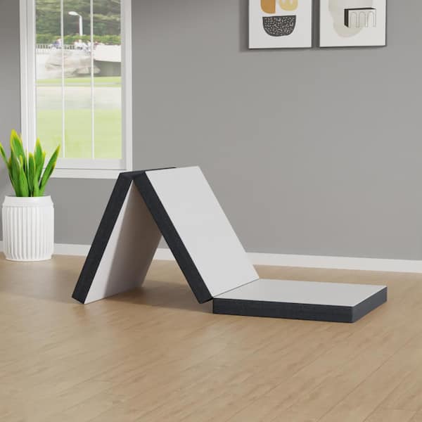 Furniture of America Bexa Cot/Small Twin Medium Memory Firm Foam Topper 3 in Folding Mattress