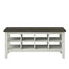 Twin Star Home Old Wood White Storage Bench with Removable Dividers 17. ...