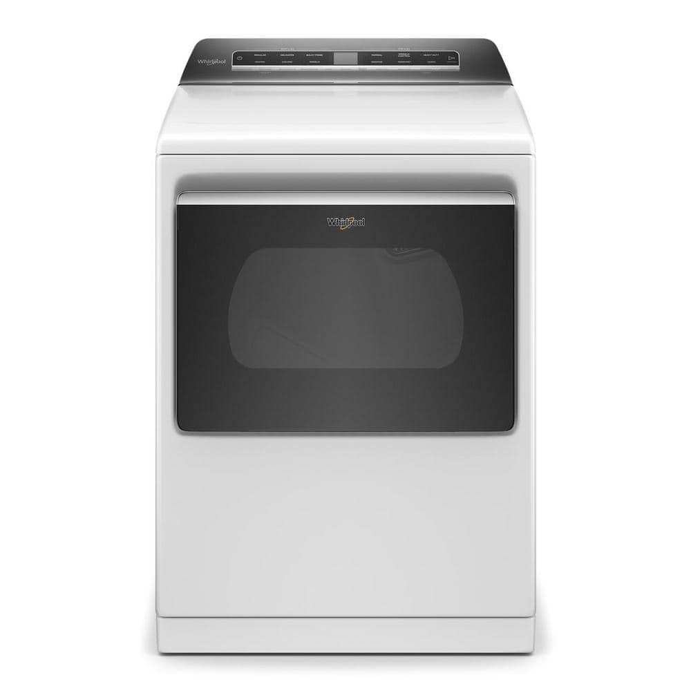 7.4 cu. ft. 240-Volt Smart White Electric Dryer with AccuDry System and Steam Refresh, ENERGY STAR