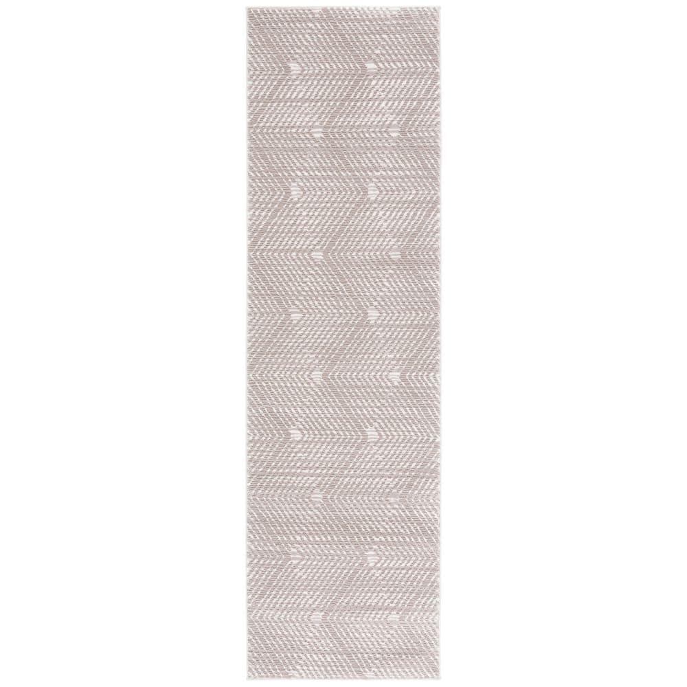 Revive 2 ft. x 8 ft. Taupe/Ivory Geometric Chevron Runner Rug price history on PriceWatchPro