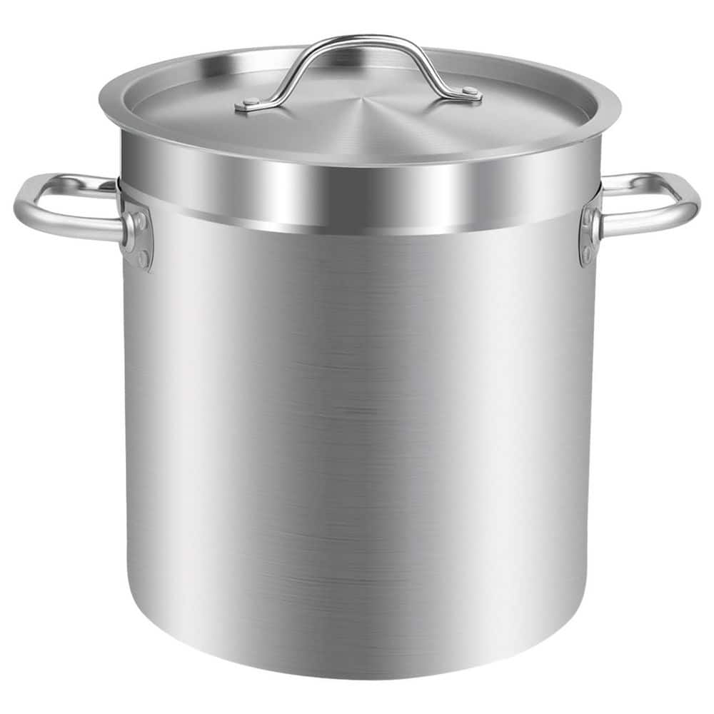 STOCK POT 鍋　15,1L ステンレススチール Stainless Steel Stock Pot 37 qt. Large Capacity Heavy Duty Cooking