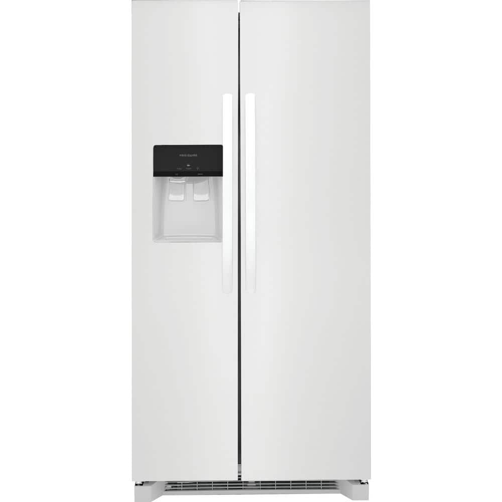 Frigidaire 22.3 cu. ft. 33 in. Side by Side Refrigerator in White, Standard Depth