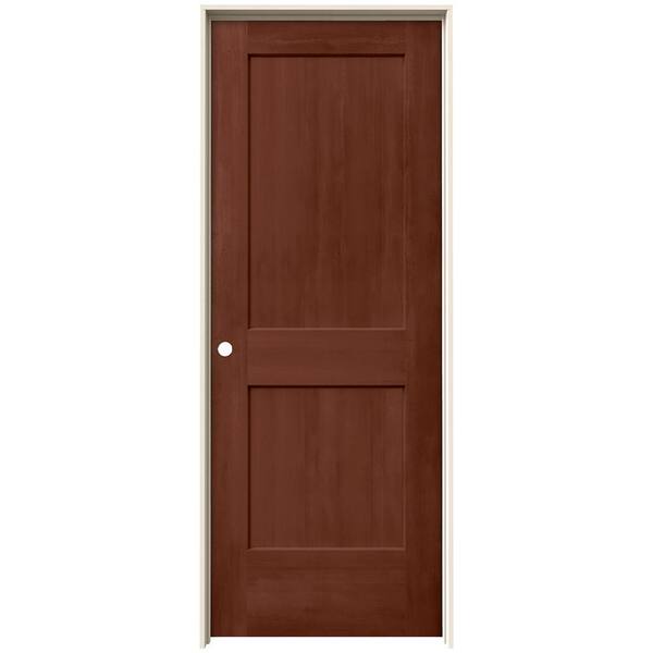 JELD-WEN 24 in. x 80 in. Monroe Amaretto Stain Right-Hand Molded Composite Single Prehung Interior Door