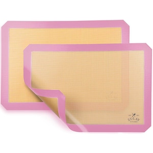 (2 Pack) Silicone Baking Mat Sheet Set - Pink