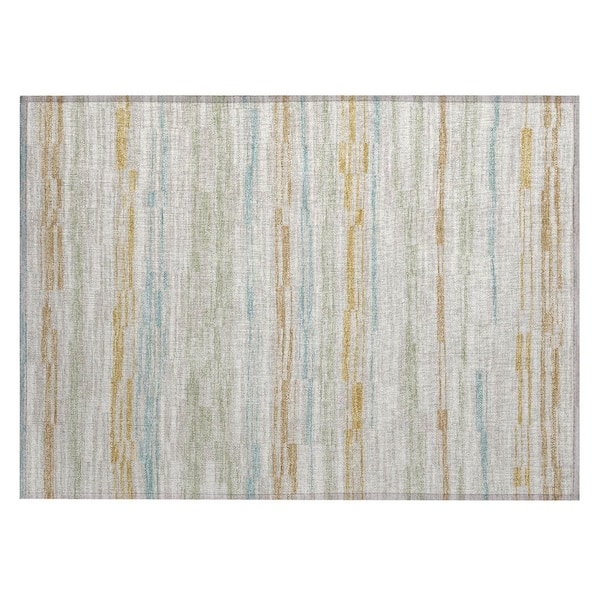Chantille Machine Washable Indoor/Outdoor Abstract ACN2908 Linen 2 ft. x 3 ft. Accent Rug