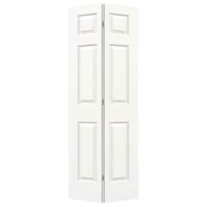 30 in. x 80 in. Colonist White Painted Smooth Molded Composite Closet Bi-fold Door