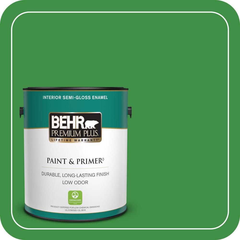 1 gal. #440B-7 Par Four Green Semi-Gloss Enamel Low Odor Interior Paint & Primer price history on PriceWatchPro