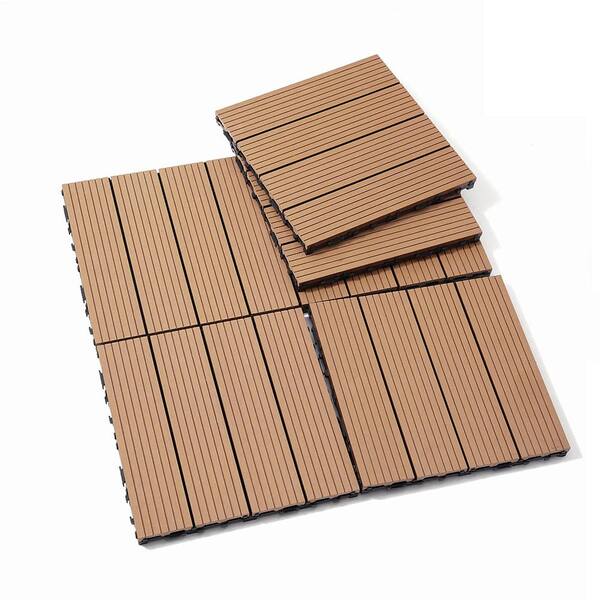TK‪·͜· ❤︎‬ cadeninc 11.8 in. x 11.8 in. Square Wood-Plastic Composite