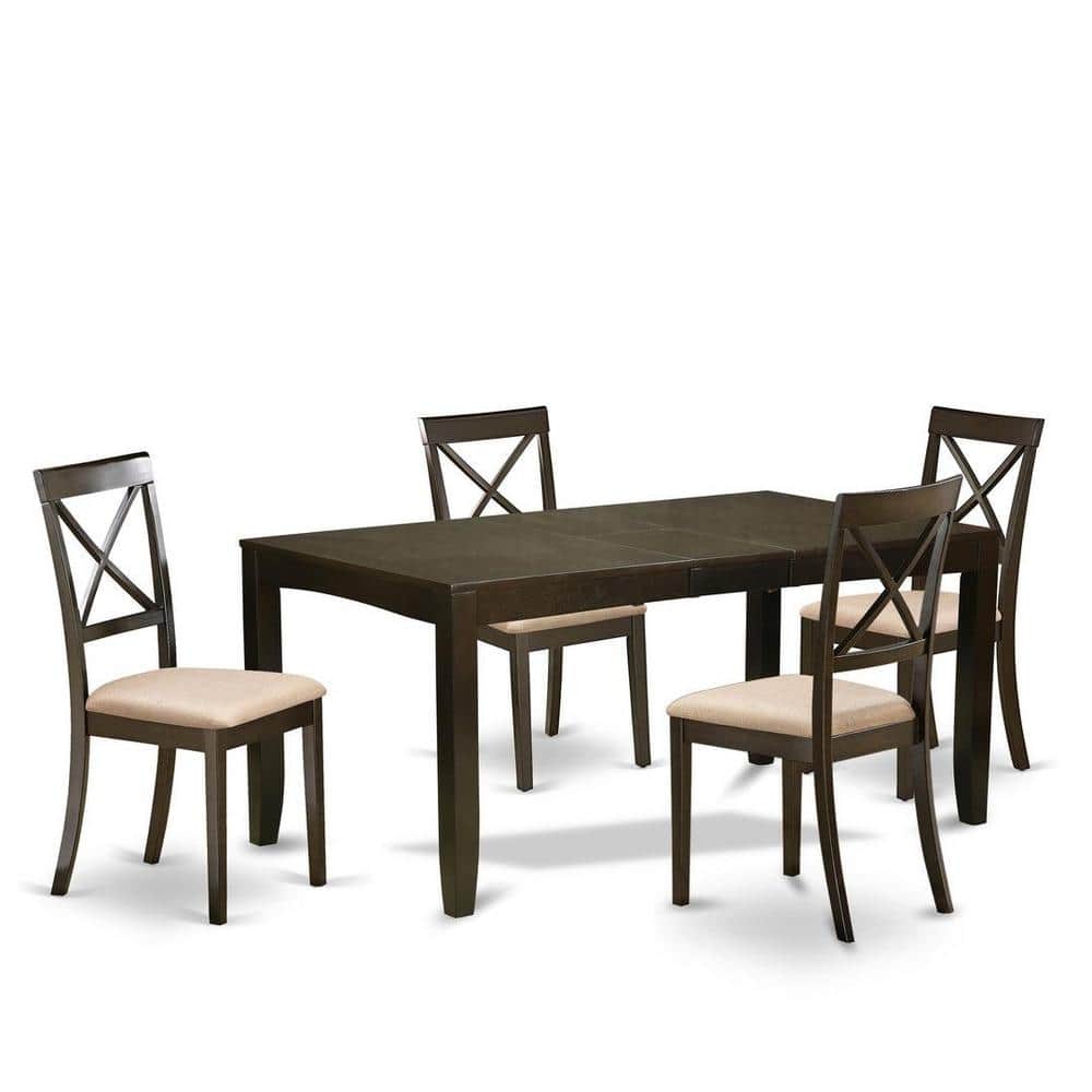 5-Piece Cappuccino Solid Wood Top - Dining Room Set - Seats 4 price history on PriceWatchPro