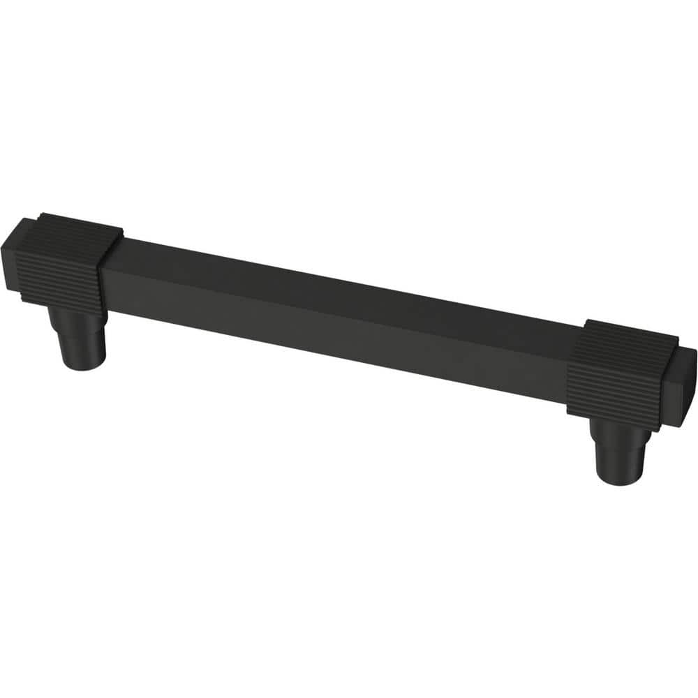 Fluted Square 5-1/16 in. (128 mm) Modern Matte Black Cabinet Drawer Pull price history on PriceWatchPro