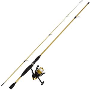 78 in. Pole Black Fiberglass Rod and Reel Combo Medium Action, Size 30 Spinning  Reel for Lake Fishing (2-Piece) 298387ZUO - The Home Depot