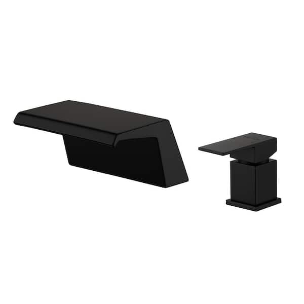 Boyel Living 8 in. Widespread Single Handle Bathroom Faucet with cUPC Hose in Matte Black