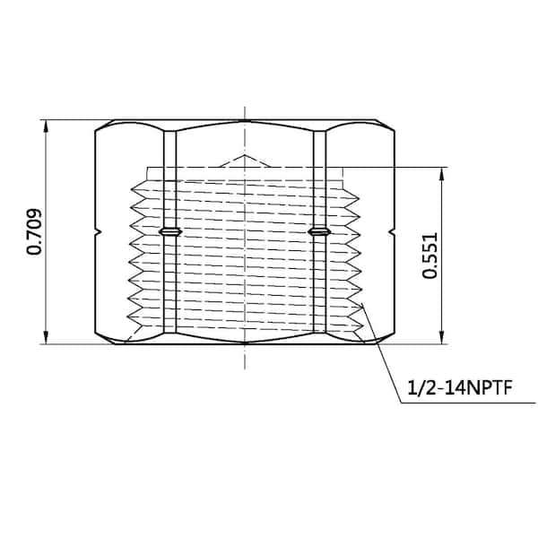 1/2 in. FIP Brass Cap Fitting