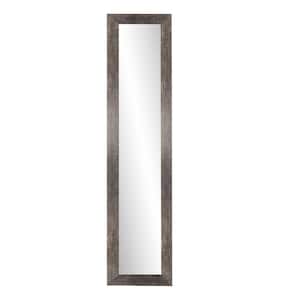 Rustic Framed Rectangle Brown Full Length Thin Wall Mirror 71 in. H x 16 in. W