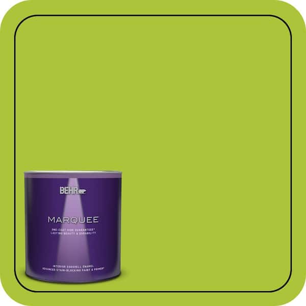 BEHR MARQUEE 1 qt. #410B-6 Crisp Green Eggshell Enamel Interior Paint & Primer