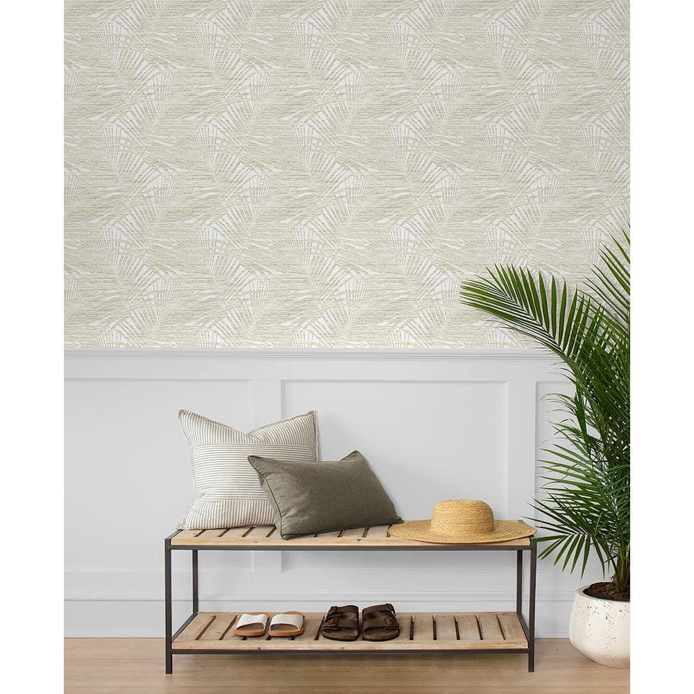 Coconut Vinyl Peel and Stick Tropical Wallpaper Roll