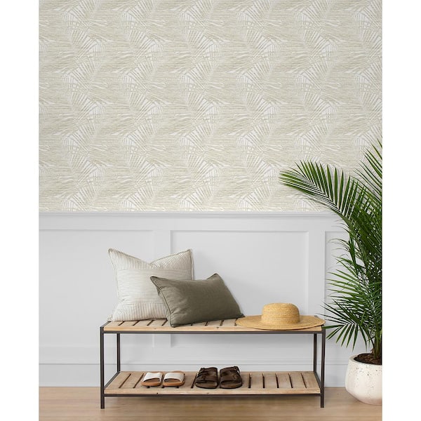 Tommy Bahama Shadow Palms Coconut Vinyl Peel and Stick Wallpaper