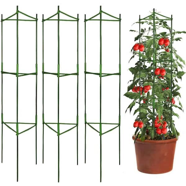 Primehome Tomato Cages, Tomato Plant Stakes Support Cages Trellis for Garden Climbing Vegetables Flowers Fruits 3-Pack